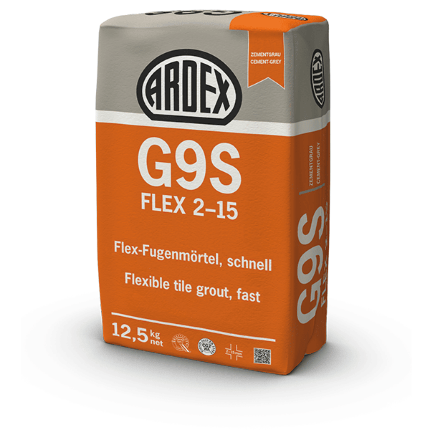 ARDEX G9S FLEX 2-15 flexfuga habarcs, vízlepergető, rugalmas, cement alapú, különféle csempékhez és mozaikokhoz, 2-15 mm fugaszélességhez.