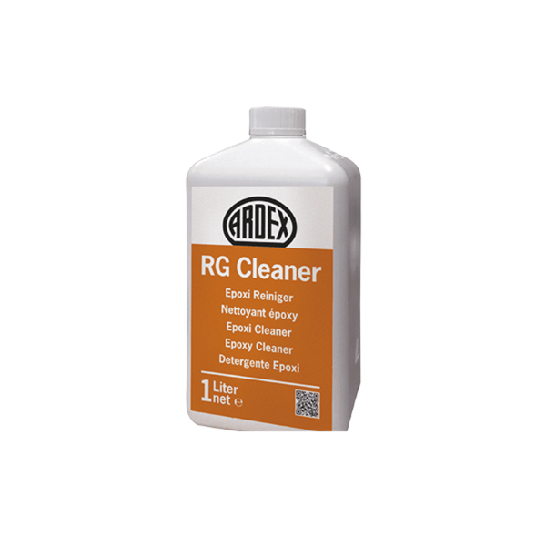 ARDEX RG Cleaner speciális tisztítószer epoxigyanta maradványok eltávolítására fugázás után, új burkolatok tisztításához és szerszámok tisztítására.